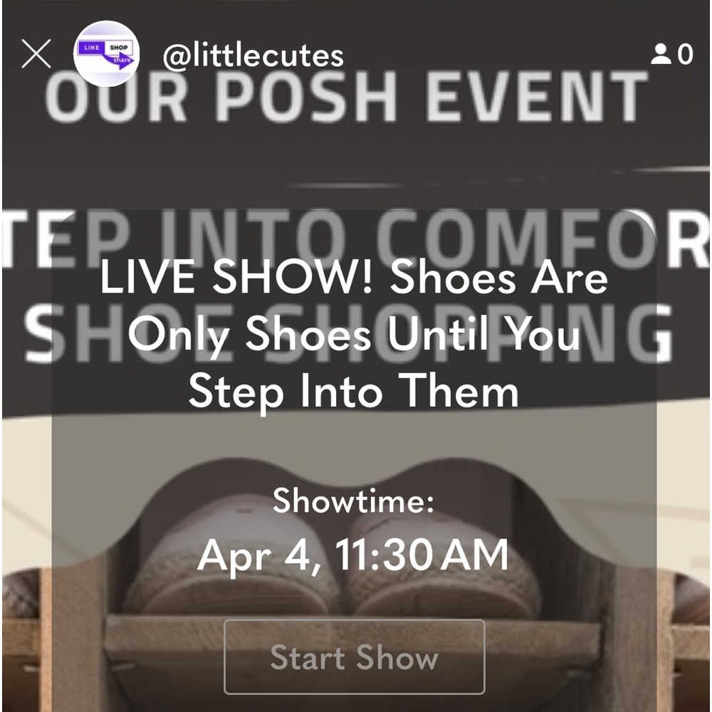Join our next live shoe show on April 4th at 11:30 Central Standard Time.